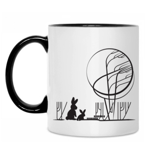 Кружка с принтом BubbleForest  / Зайцы