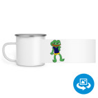 Кружка металлическая белая (круговая запечатка)