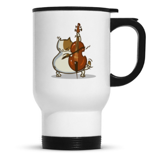 Кружка-термос с принтом Пятничный Котик №24