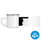 Кружка металлическая белая (круговая запечатка)