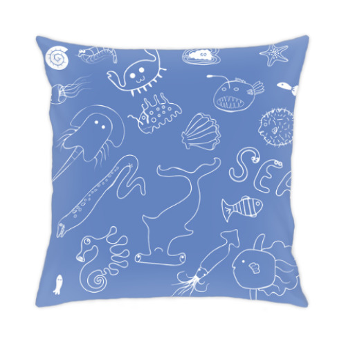Подушка с принтом Море