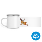 Кружка металлическая белая (круговая запечатка)