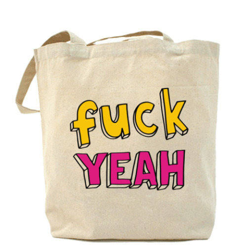 Сумка шоппер с принтом Fuck yeah
