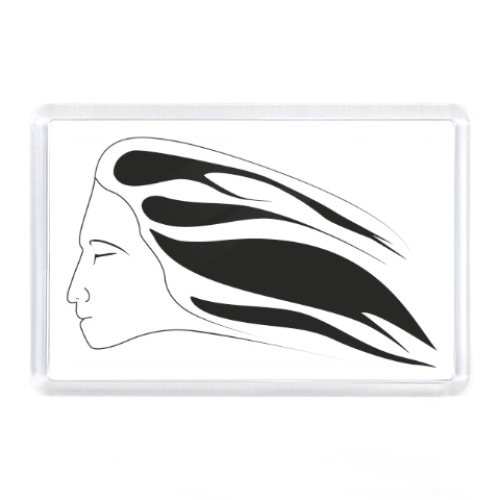 Магнит с принтом Девушка