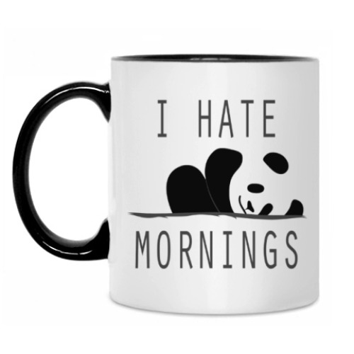 Кружка с принтом I hate mornings
