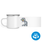 Кружка металлическая белая (круговая запечатка)