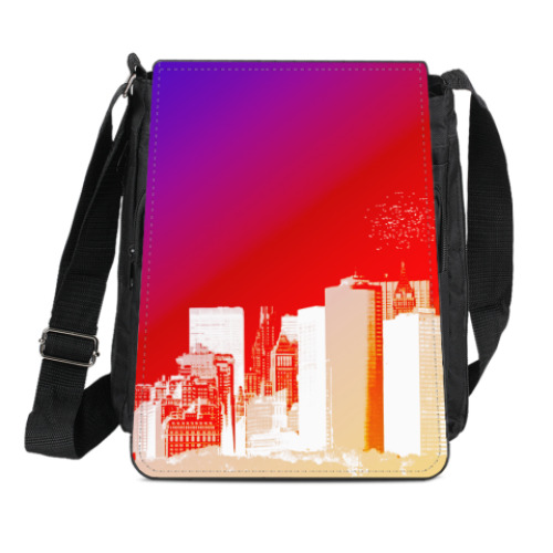 Сумка-планшет с принтом Метрополис