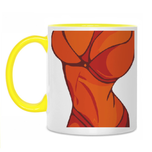 Кружка с принтом Женское тело