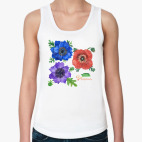 I love flowers,  3 акварельных цветка