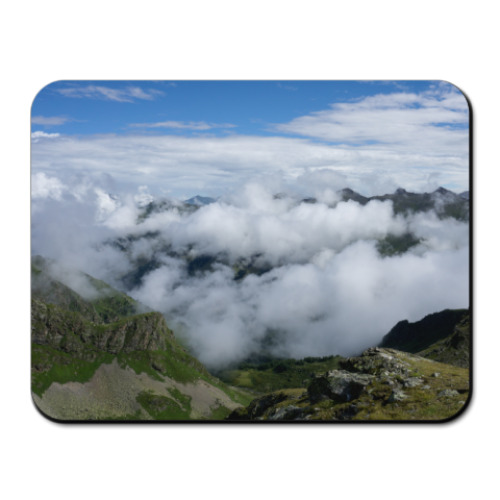 Коврик для мыши Облака в горах