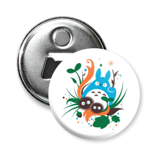 Магнит-открывашка с принтом Веселый Тоторо