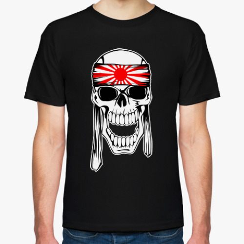 Футболка с принтом Камикадзе череп
