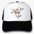 Кепка Trucker, черная Кубик Рубика | Rubiks Cube