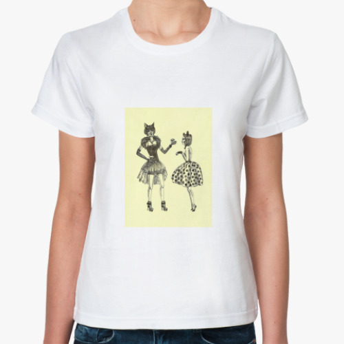 Классическая футболка с принтом Арт принт