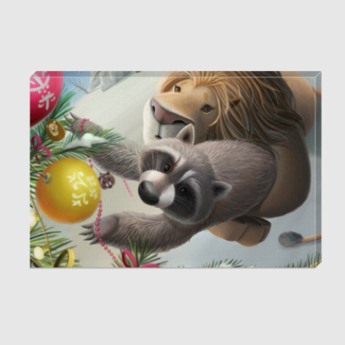 Холст с принтом С новым годом!