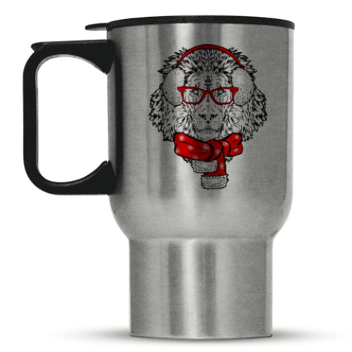 Кружка-термос с принтом Лев