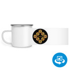 Кружка металлическая белая (круговая запечатка)