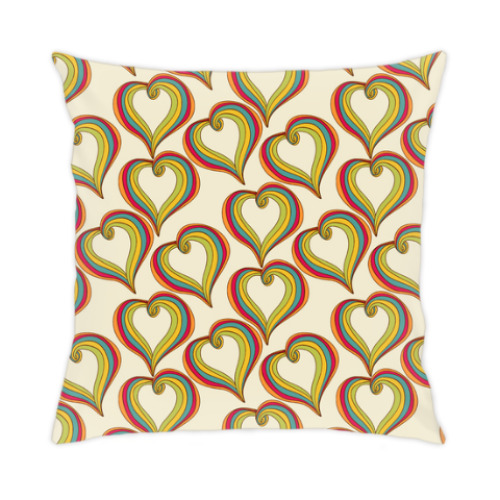 Подушка с принтом Абстрактная любовь