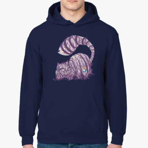 Толстовка худи с принтом Чеширский Кот