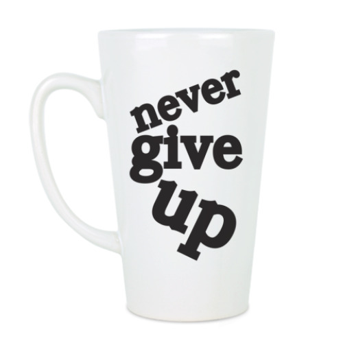 Чашка Латте с принтом Для оптимистов