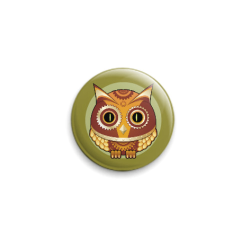 Значок 25мм Steam Owl