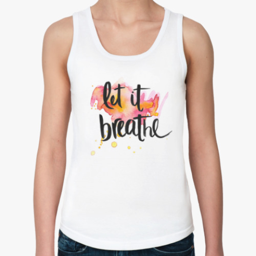 Женская майка Яркий акварельный всплеск воздуха