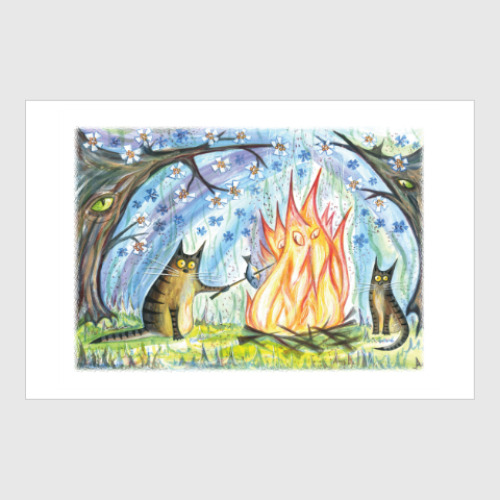 Постер с принтом Вселенная котов