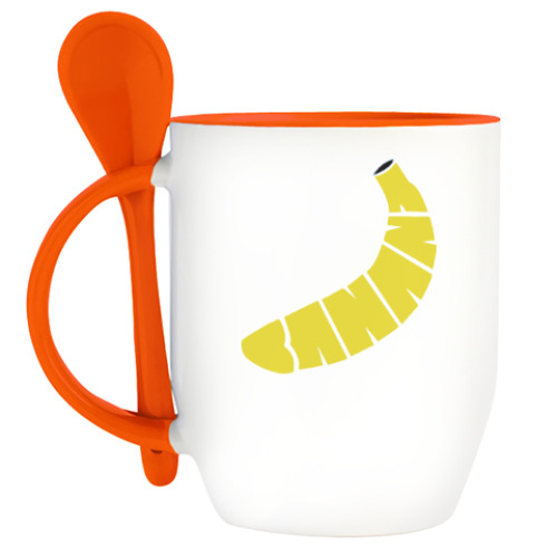 Кружка с ложкой Банан