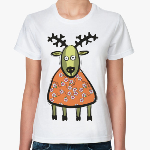 Классическая футболка с принтом  'О'Лень'