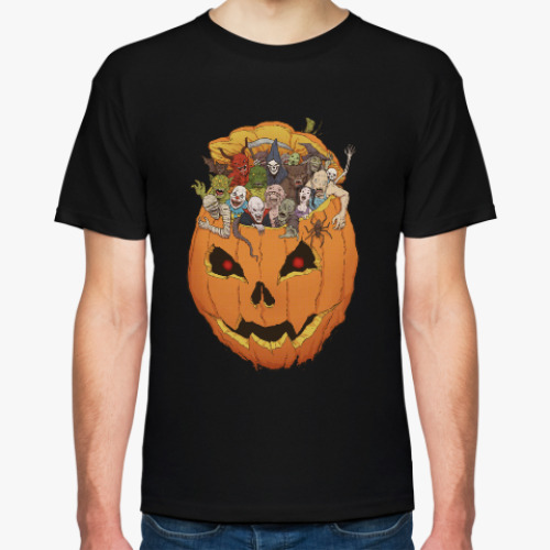 Футболка с принтом Хэллоуин Монстры