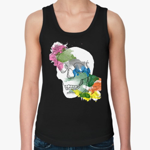 Женская майка Июньский череп