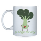 Кружка серебристая Pledge to Veg