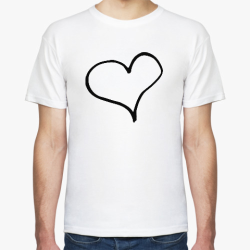 Футболка с принтом Чернильное сердце