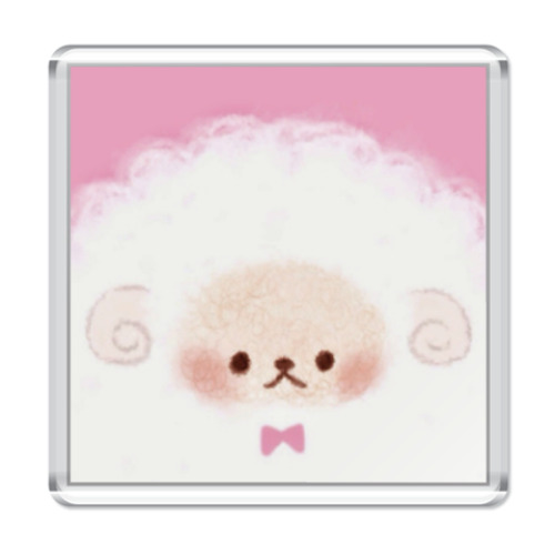 Магнит с принтом Нежная овечка