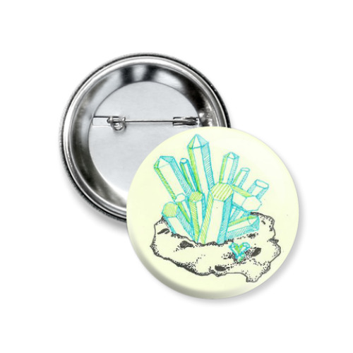 Значок 37мм с принтом Кристалл