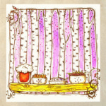 Березы на фиолетовом