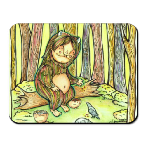 Коврик для мыши с принтом Лесной тролль