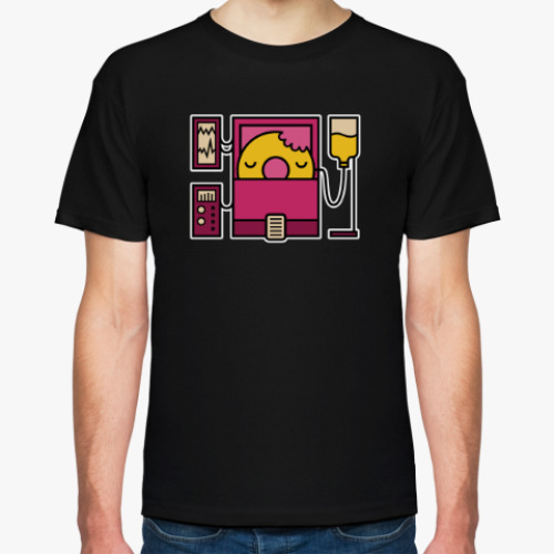 Футболка с принтом Пончик в реанимации