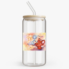 Банка с бамбуковой крышкой