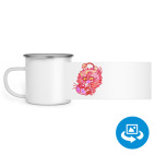 Кружка металлическая белая (круговая запечатка)