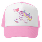 Кепка Trucker (розовая) Единорог