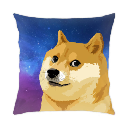 Подушка с принтом DOGE