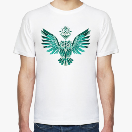 Футболка с принтом Сова-этнос