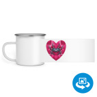 Кружка металлическая белая (круговая запечатка)