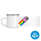 Кружка металлическая белая (круговая запечатка)