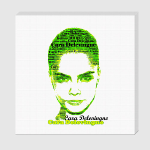 Холст с принтом Cara Delevingne/Кара Делевинь