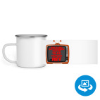 Кружка металлическая белая (круговая запечатка)