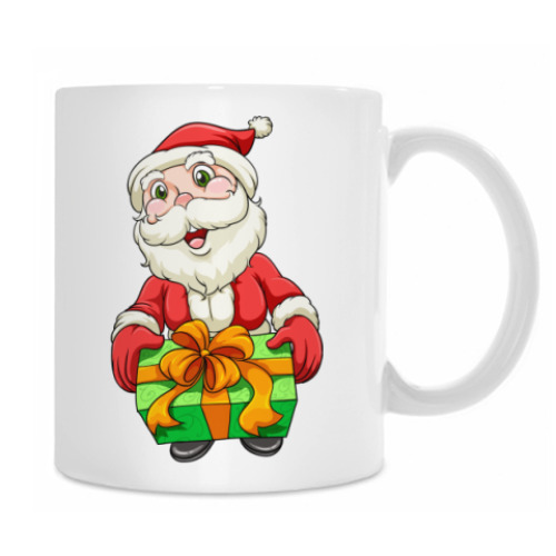 Кружка с принтом Милый Санта