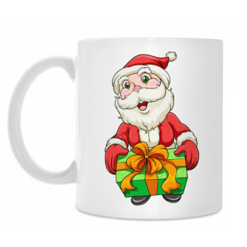 Кружка с принтом Милый Санта