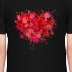 Сердце из брызг краски